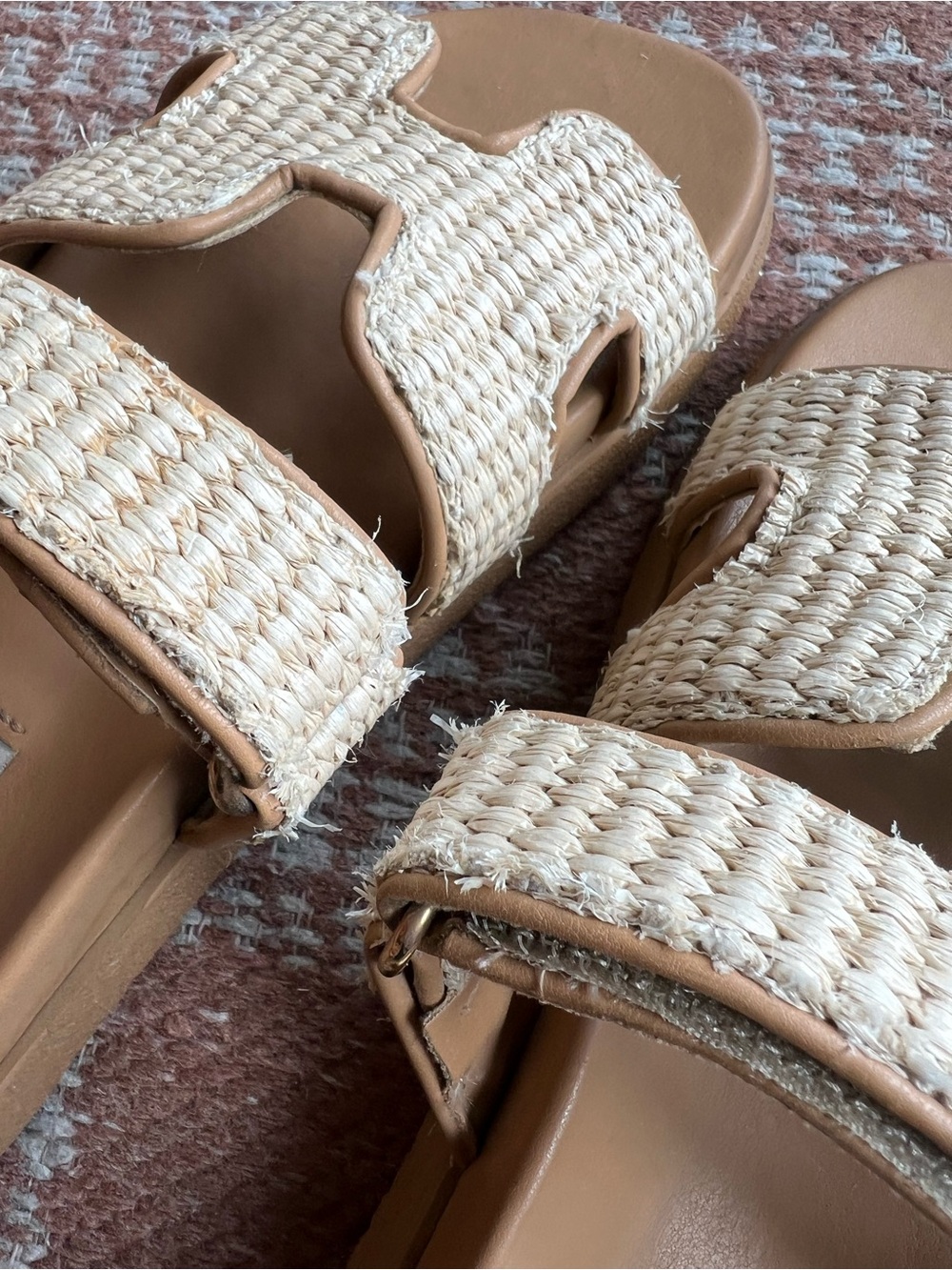 Steve Madden Mayven Slide Sandals in Natural Raffia - Picture 3 of 4